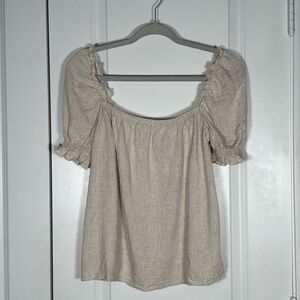 Show Me Your MuMu Puff Sleeve Smocked Top